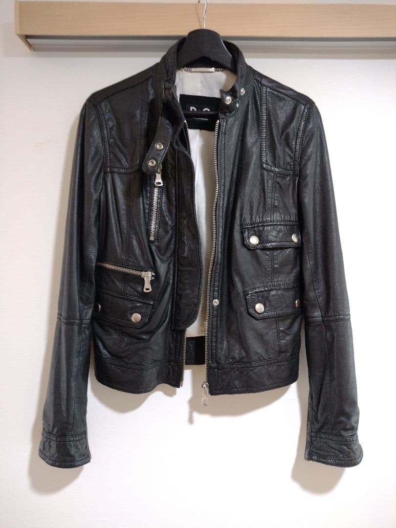 D＆G シングルライダースジャケット 40