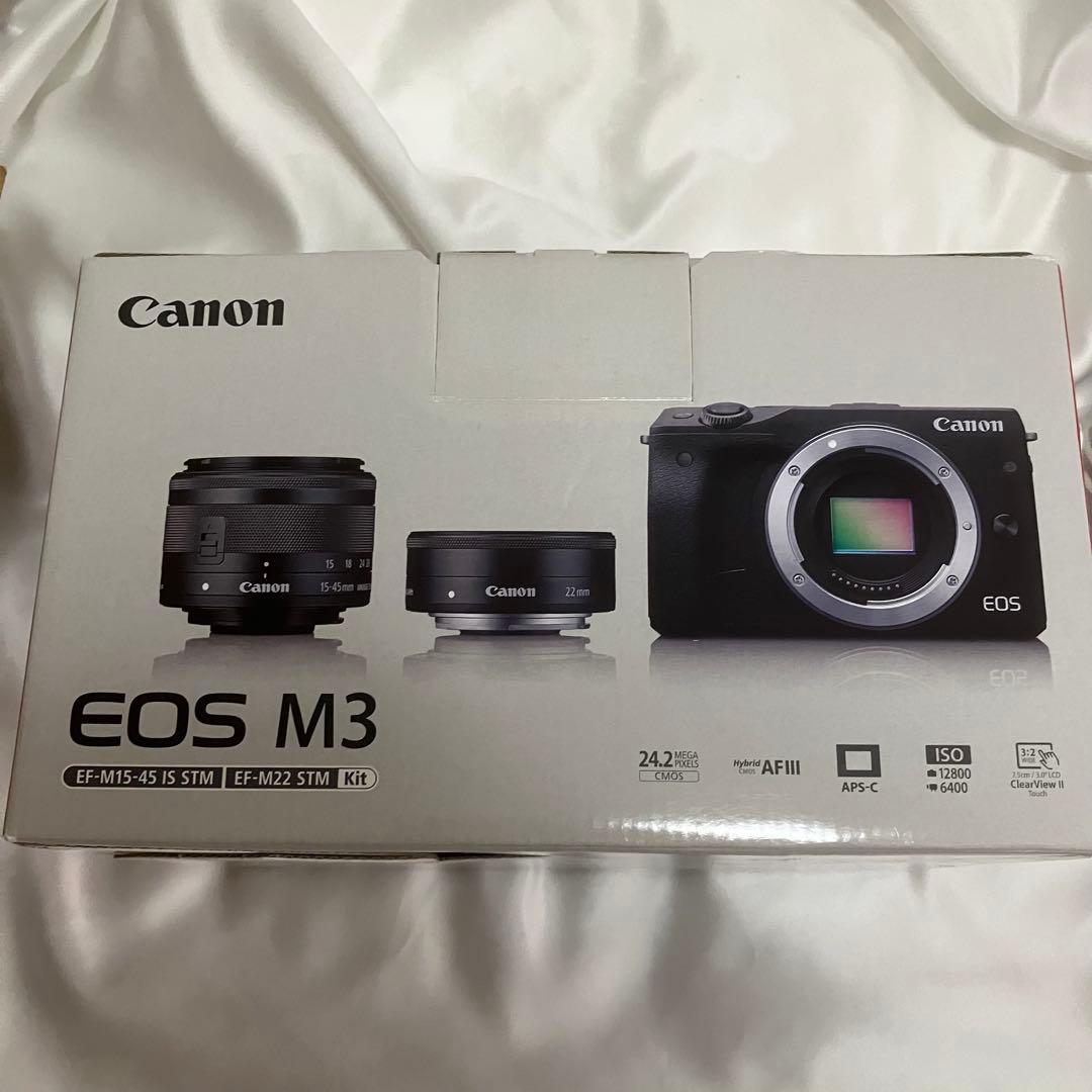 美品 Canon EOS M3 ミラーレス一眼 ダブルレンズキット ホワイト