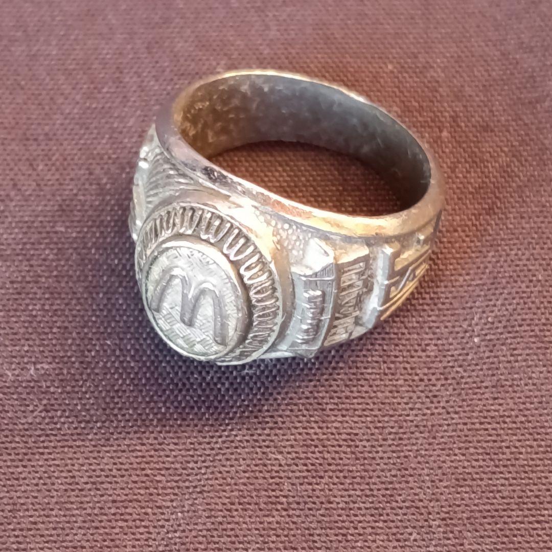 12号　マクドナルド　指輪　リング　従業員限定　シルバー色　ビンテージ