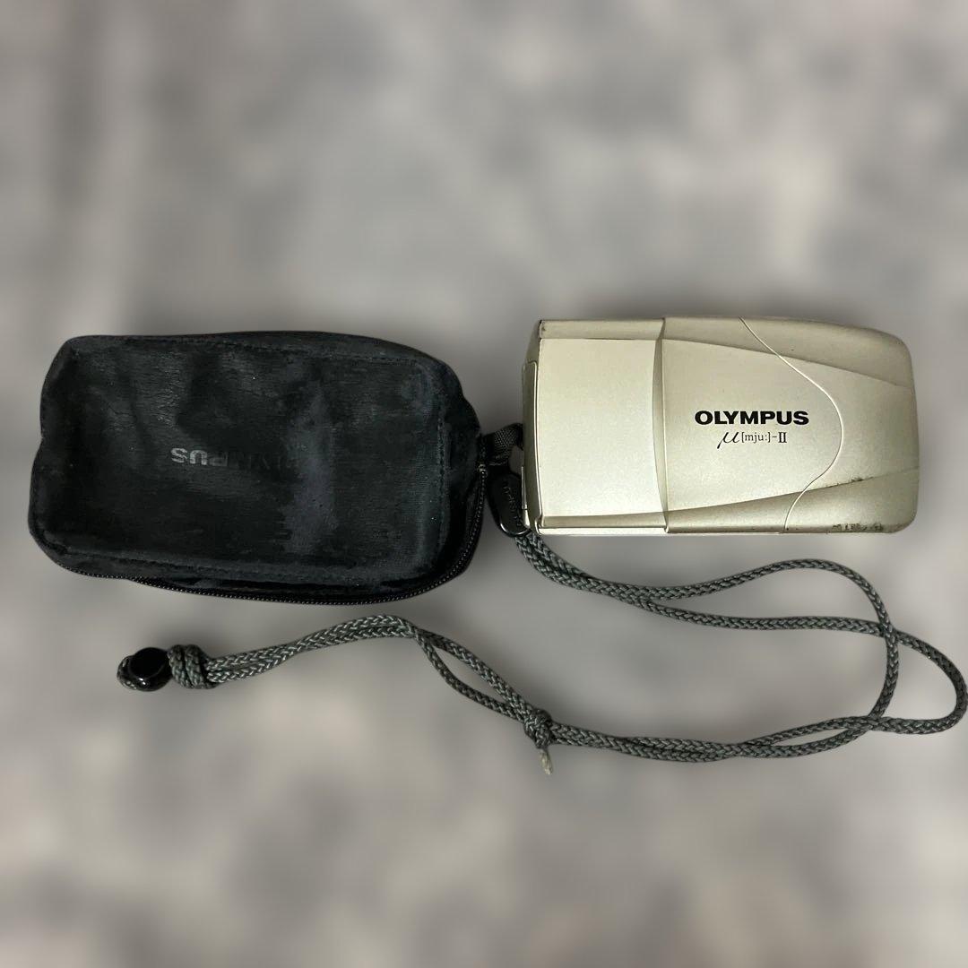 OLYMPUS μ II フィルムカメラ シルバー　オリンパス　ミュー　mju