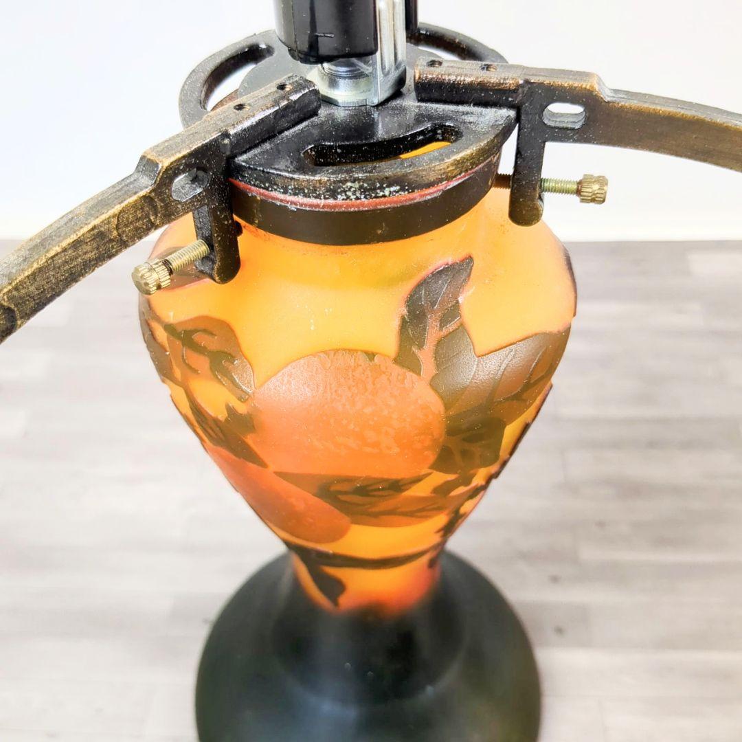 ガレ調　2灯式　アンティーク　テーブルランプ