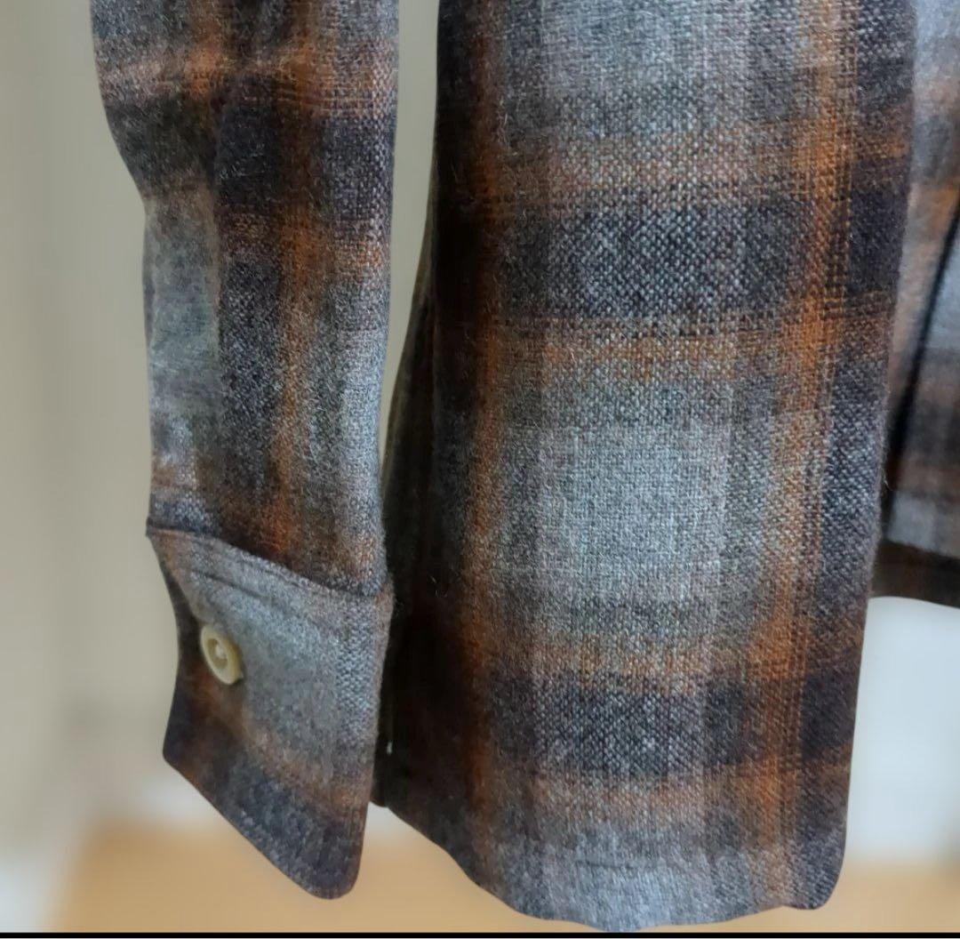 じ*り様 BACKNUMBER FJ ボードシャツ　ブラウンチェック S 新品タ