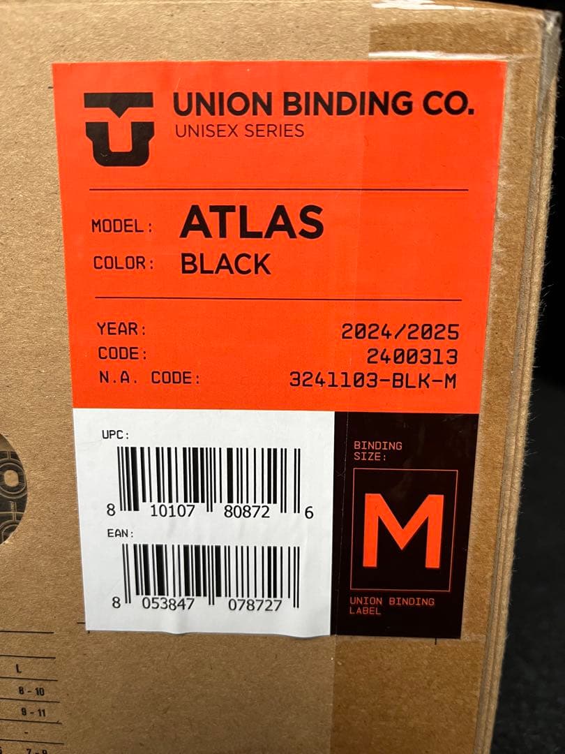 24-25 UNION ユニオンATLAS アトラス　Mサイズ　ビンディング