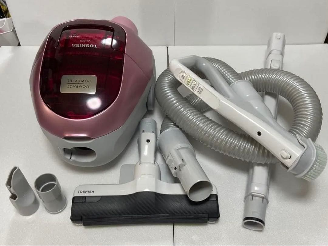 【美品・動作品】東芝 VC-PF9-P 2018年製 紙パック式掃除機 ピンク