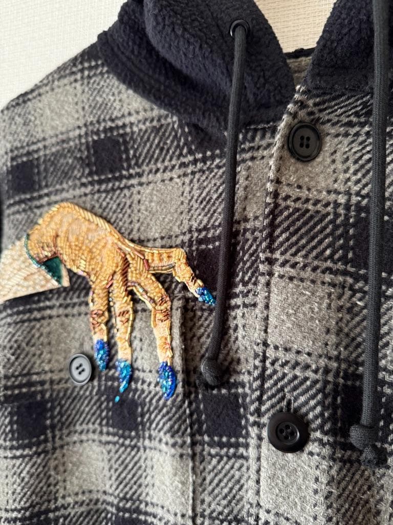 UNDERCOVER 23AW フード付きネルシャツ