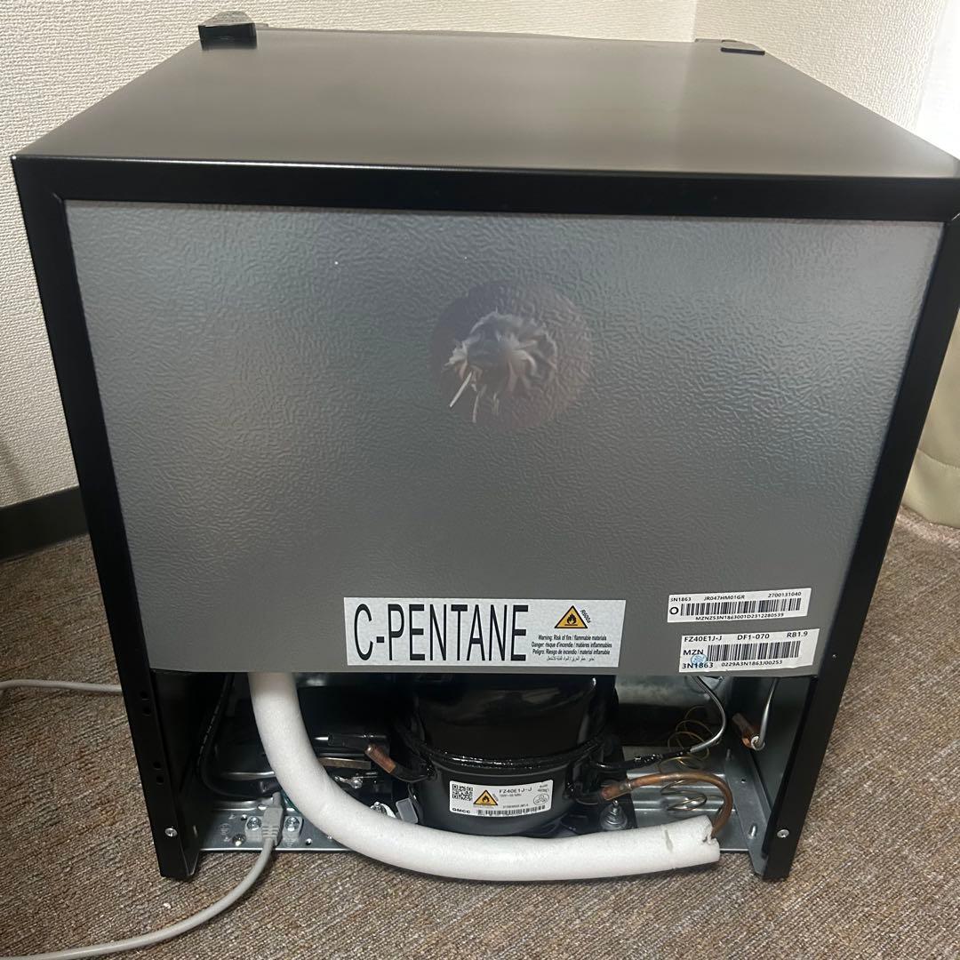 MAXZEN JR047HM01GR 小型 冷蔵庫 黒 グレー