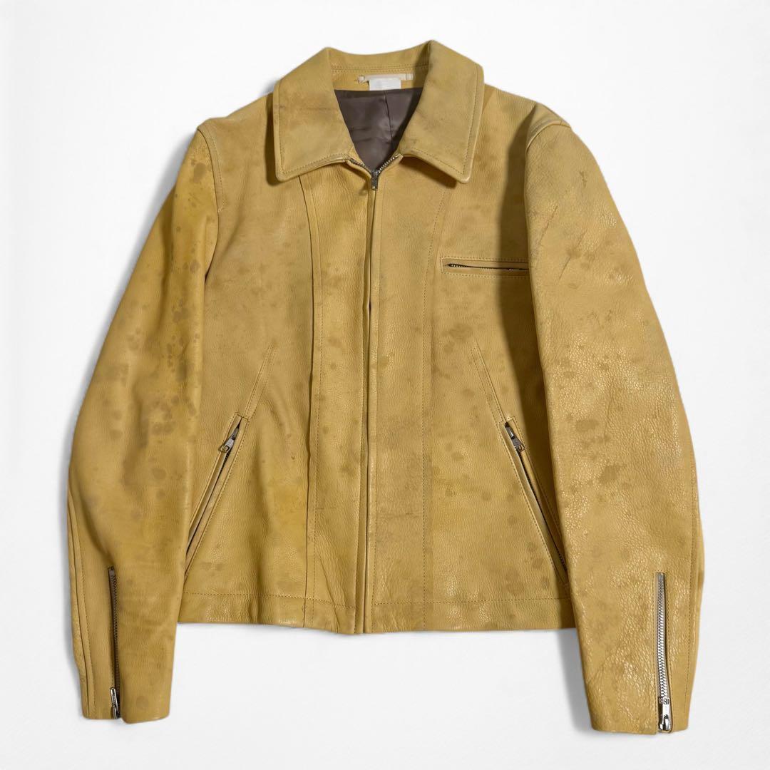 2007AW コムデギャルソン オムプリュス 加工 ライダース レザージャケット