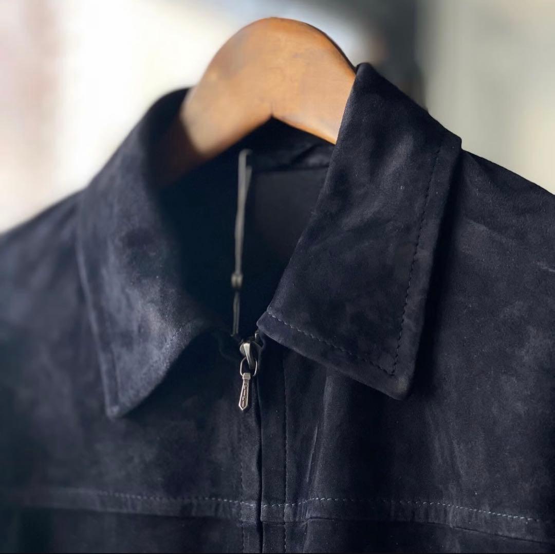 COMOLI シープスエード ジップショートジャケット