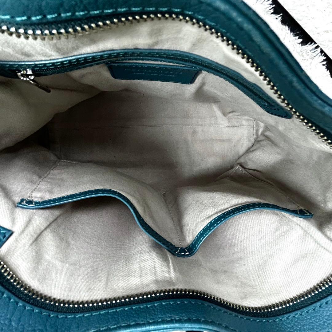 美品✨ マザーハウス ヨゾラ 2way バッグ M グリーニッシュブルー A4