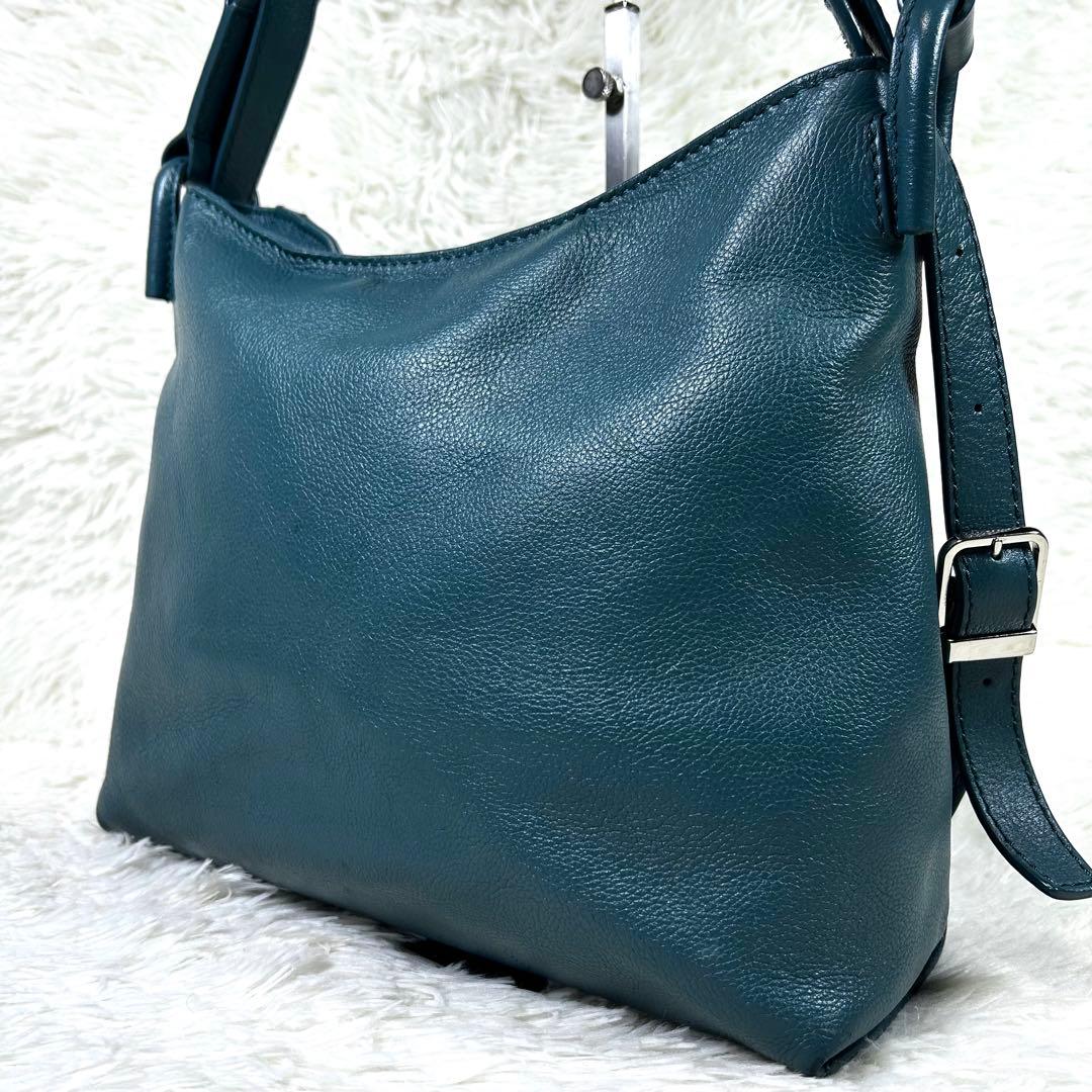 美品✨ マザーハウス ヨゾラ 2way バッグ M グリーニッシュブルー A4