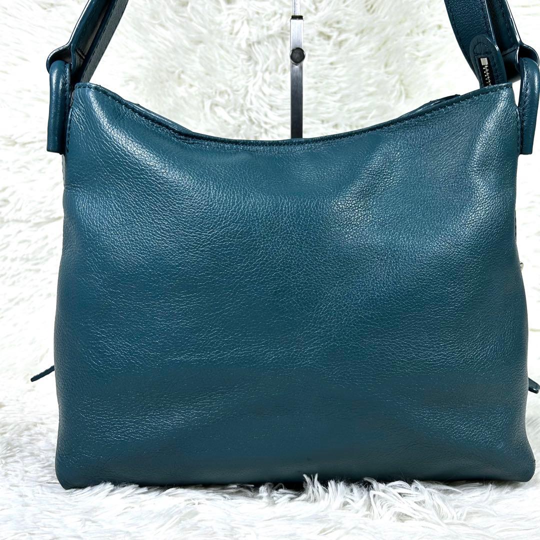 美品✨ マザーハウス ヨゾラ 2way バッグ M グリーニッシュブルー A4