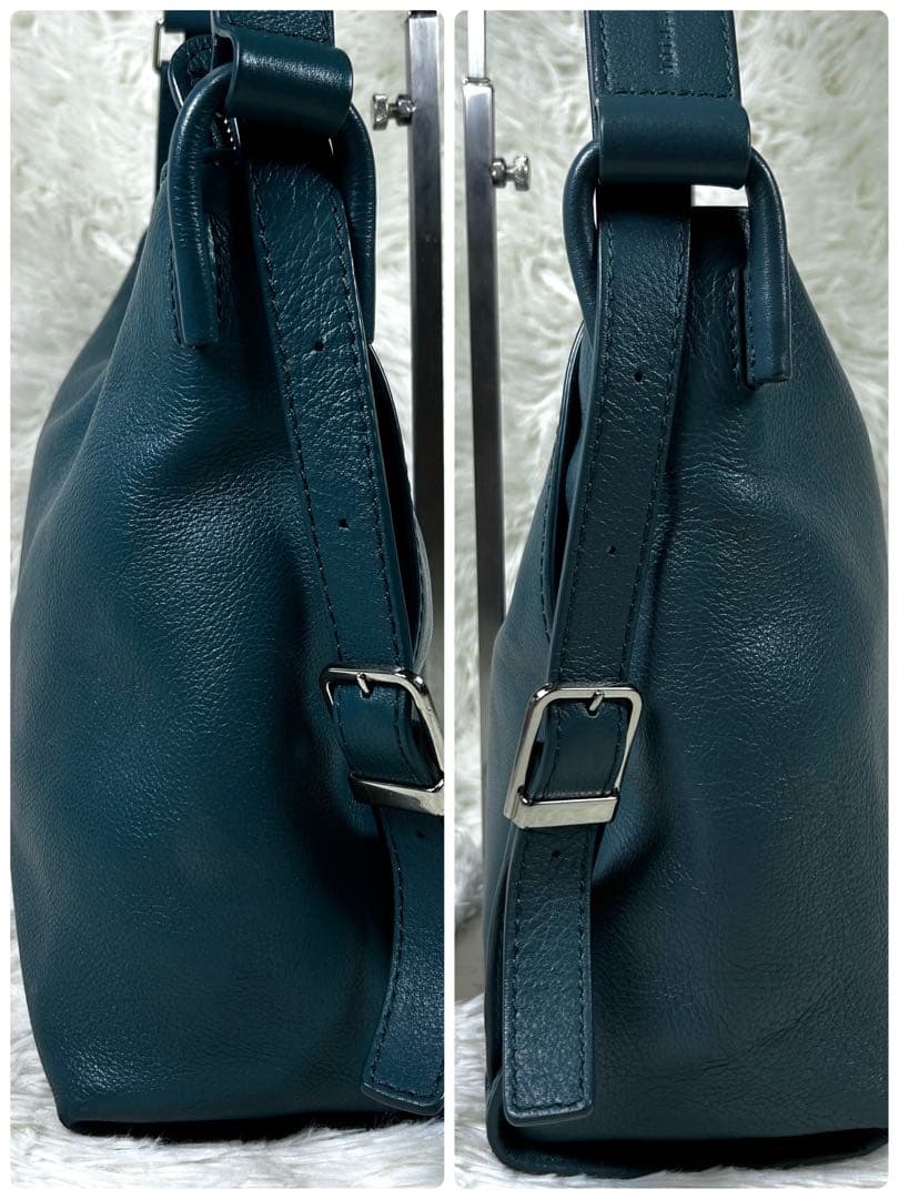 美品✨ マザーハウス ヨゾラ 2way バッグ M グリーニッシュブルー A4