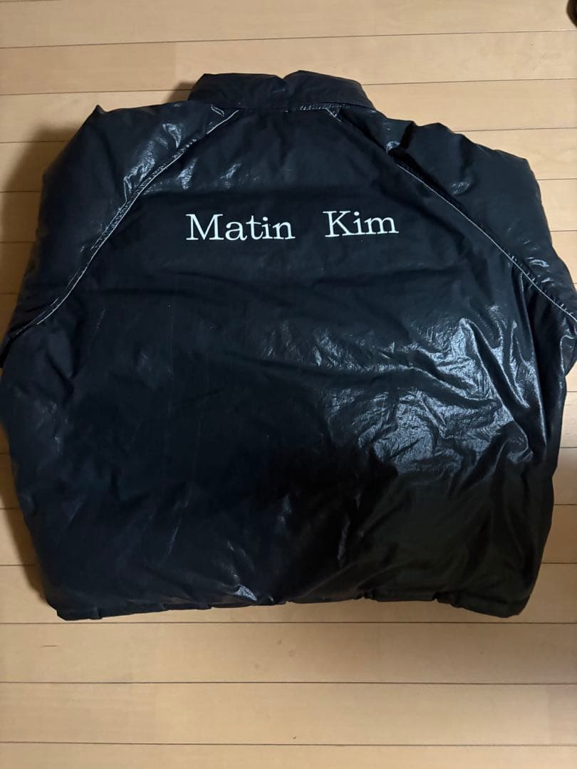 MATIN KIM COATING DOWN ダウンジャケット 黒 ブ
