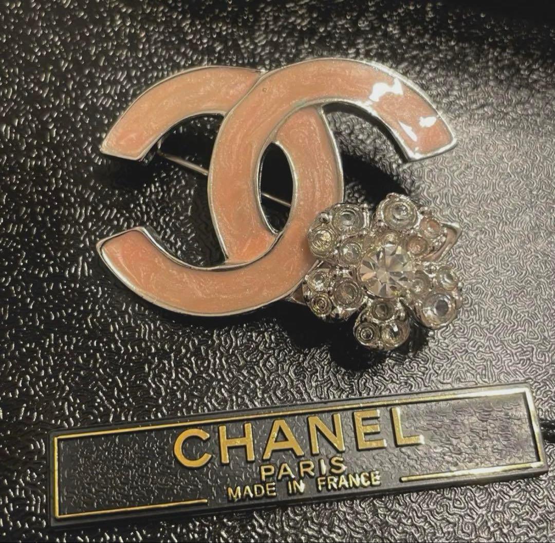 新品未使用級美品 CHANEL シャネル ブローチココマーク ピンク フラワー