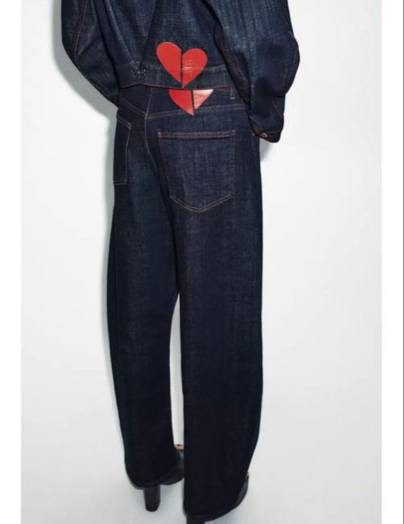 タグ付新品★ZARAのZ1975ハイウエストバレルフィットデニムパンツ★EU36