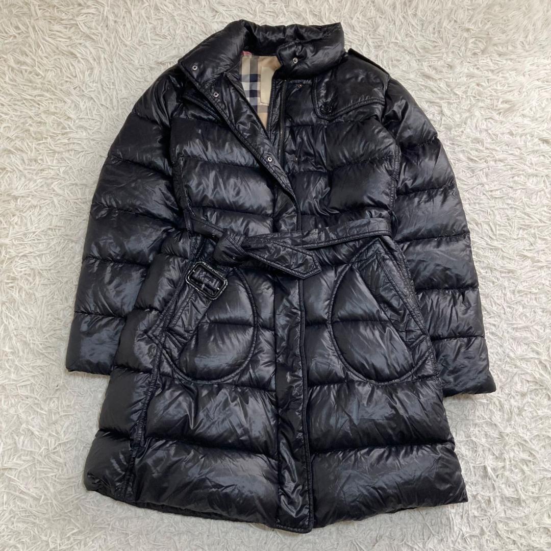 15948✨美品✨バーバリーロンドン 中綿ダウンコート ノバチェック 黒 S