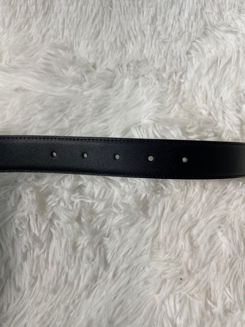 美品　BURBERRY 本革ベルト ブラック イタリア製 付替バックル 箱付