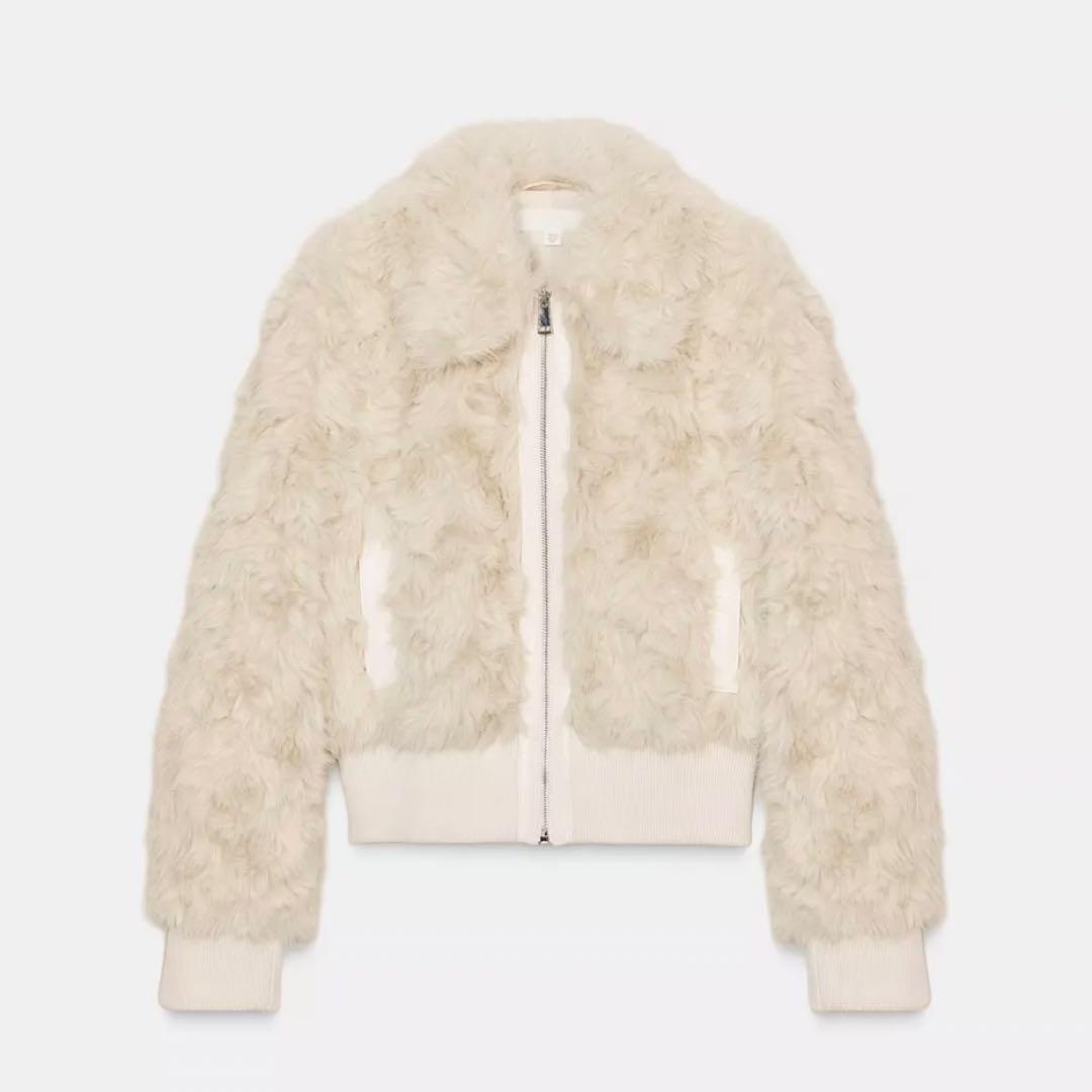 ZARA ザラ フェイクファーボンバージャケット 新品タグ付き Mサイズ