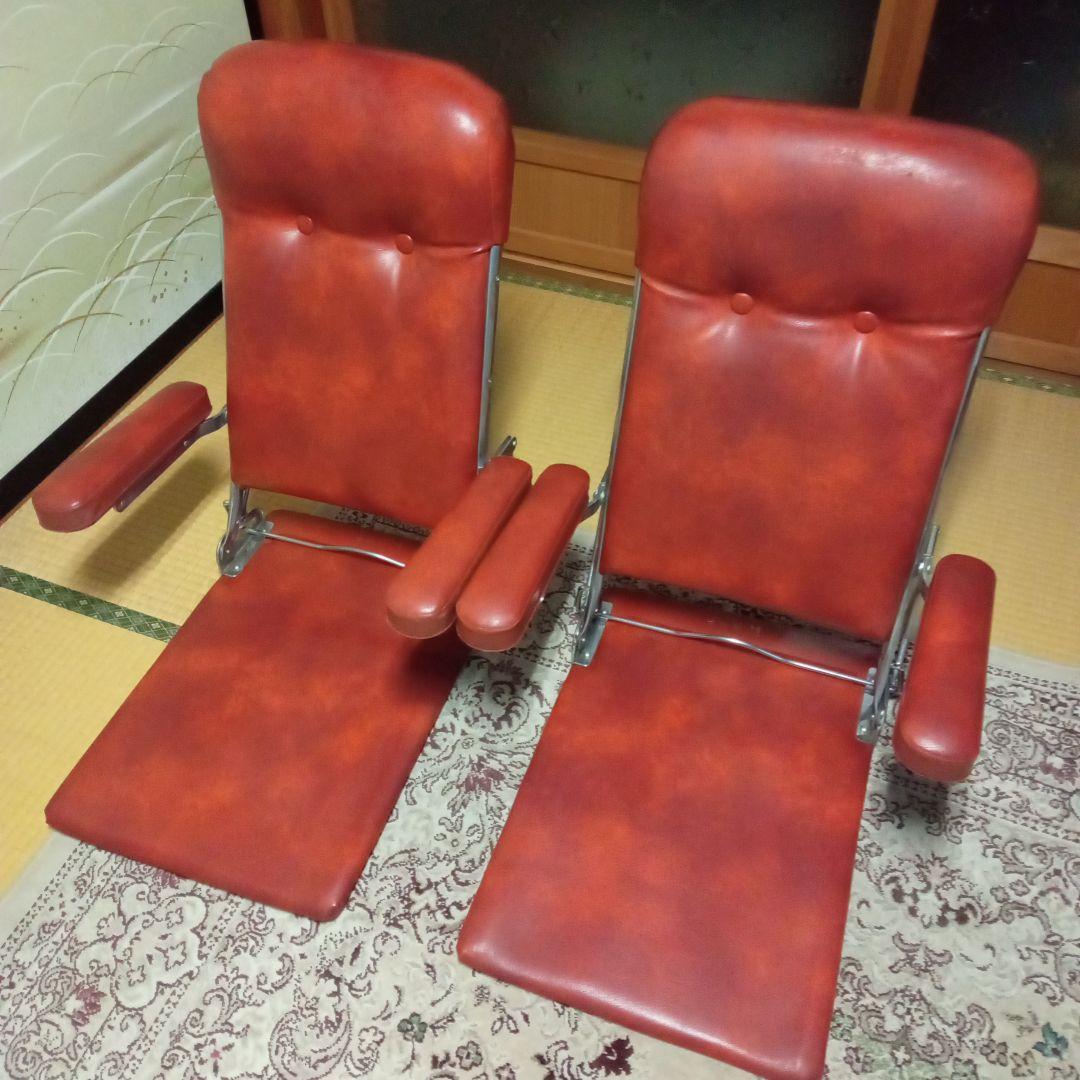 昭和レトロ　座椅子2個セット　E−412