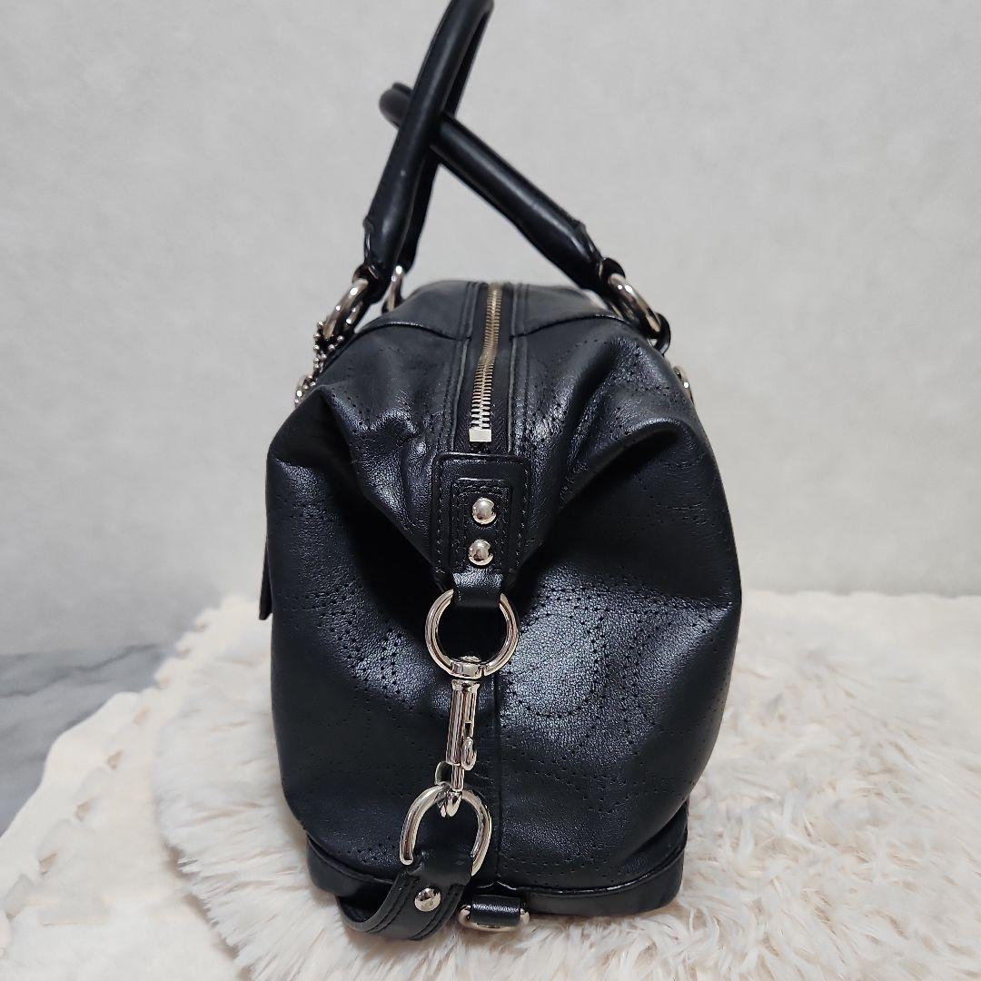 ☆美品☆COACH 2WAY 黒 レザー ショルダー ハンドバック F17130