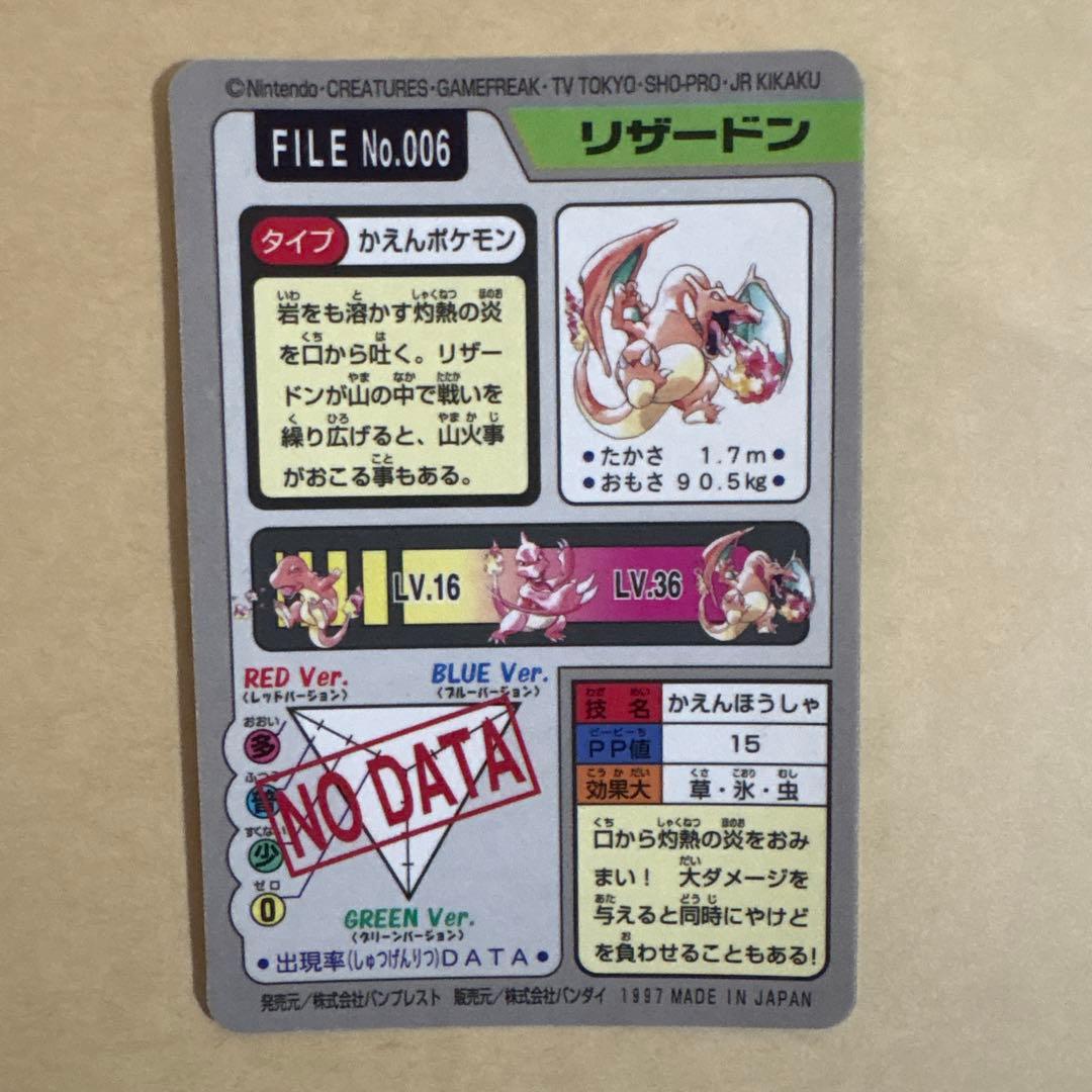 リザードン ホロカード FILE No.006