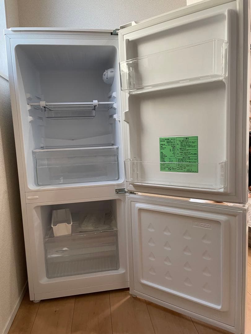 【ゆき】2ドア冷蔵庫 ホワイト【117L・右開き】