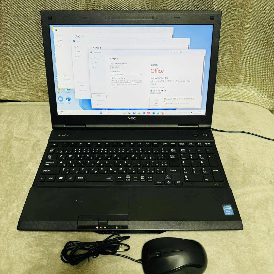 S219 NECノートパソコン i5メモリ8G高速Windows11オフィス付き