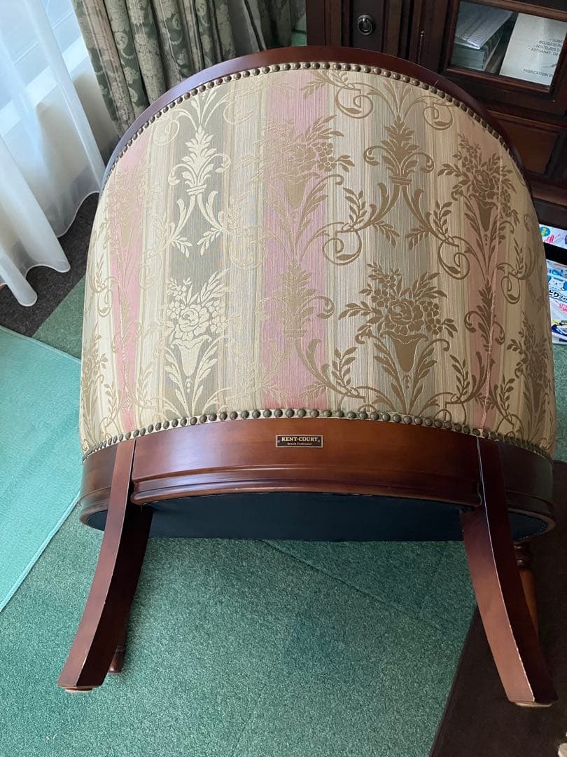 お値下げ　アンティーク　肘掛け　椅子1人掛け　英国風　家具の老舗マルニ　木工製