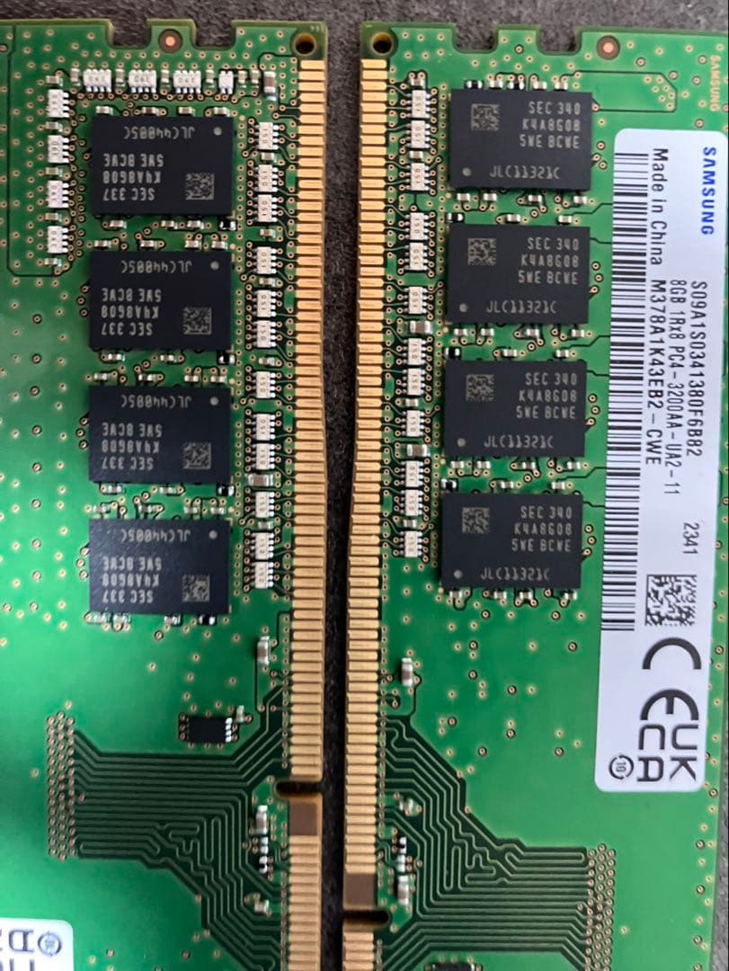 SAMSUNG DDR4-3200 8GBx2枚(計16GB)デスクトップ用