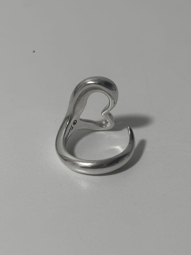 美品Tiffany&Co. ティファニー　オープンハート　リング　シルバー　指輪