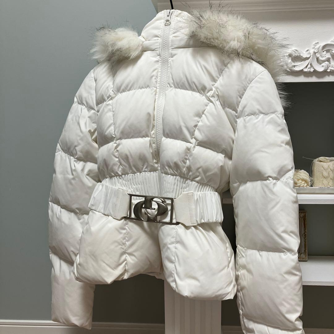GYDA ベルト付きショート　ダウンコート　ホワイト