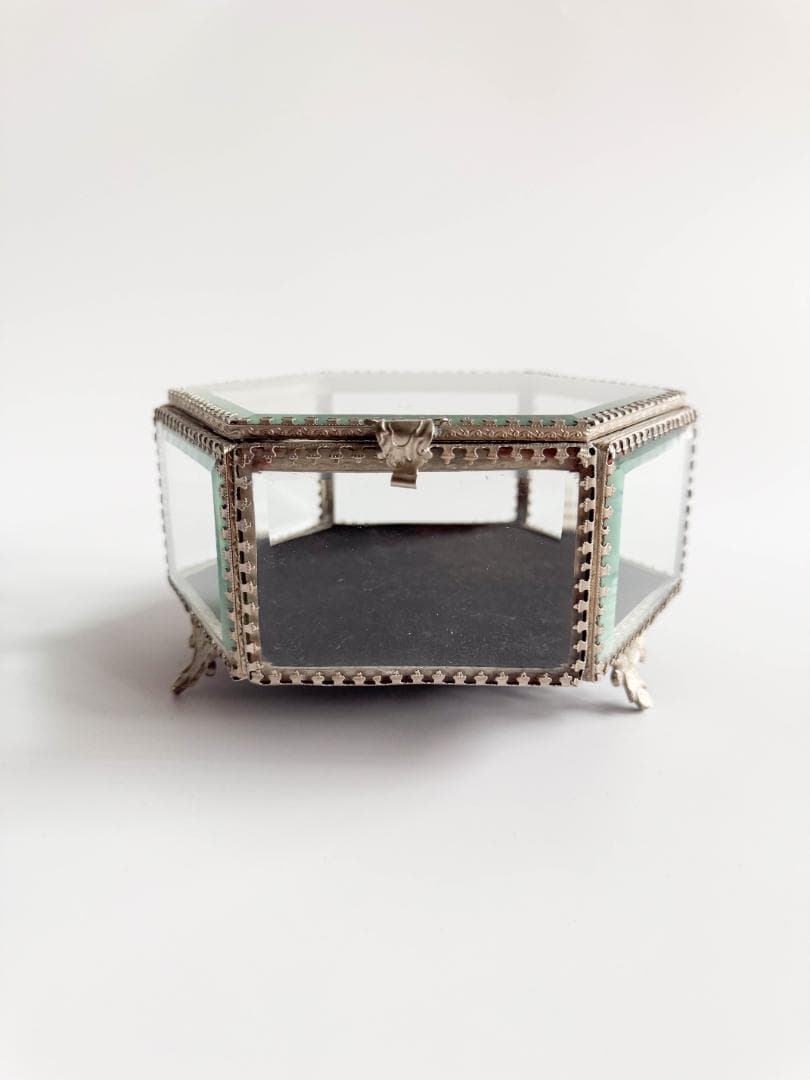 フランスアンティーク ジュエリーボックス 六角形