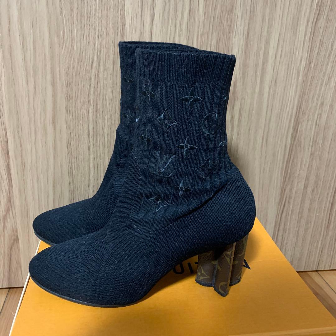LOUIS VUITTON　シルエットアンクルブーツ　38