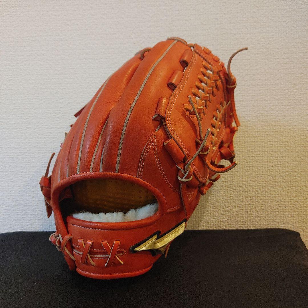 ミズノ　グローバルエリート　硬式 オールラウンド　右投げ　オレンジ