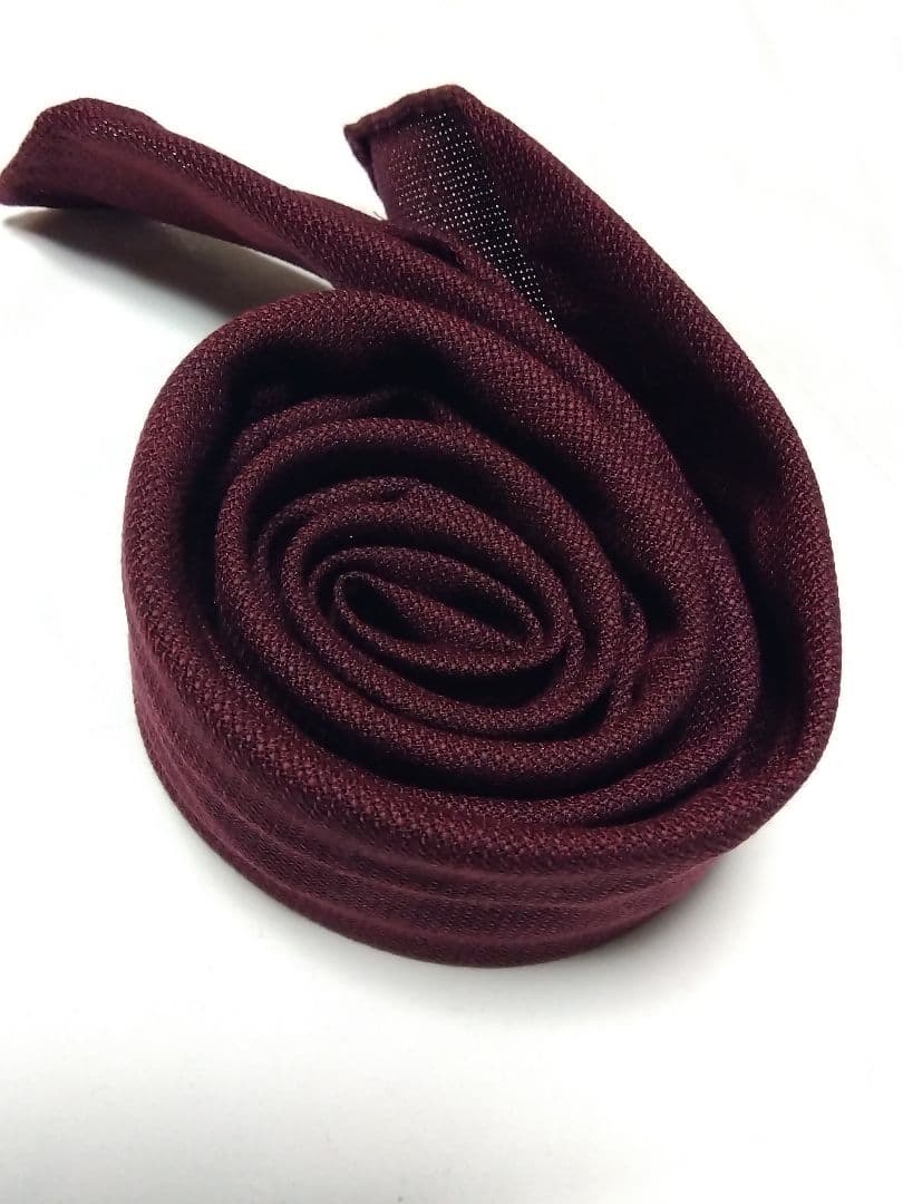 TIEYOURTIE セッテピエゲ ネクタイ ソリッドタイ ワインレッド ウール