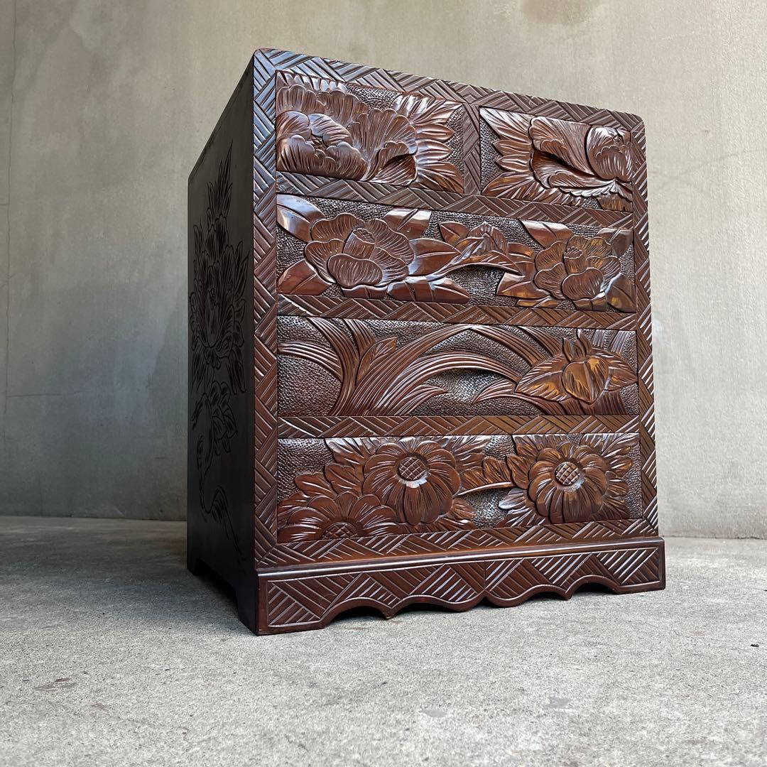 日光彫　 小引き出し 抽斗 5杯