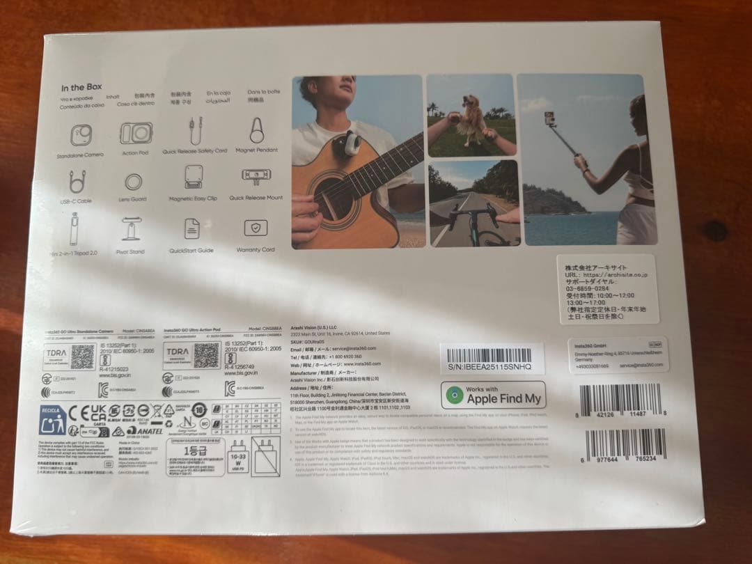 Webカメラ insta360 GO Ultra Tiny Hands-Free 4K Cam