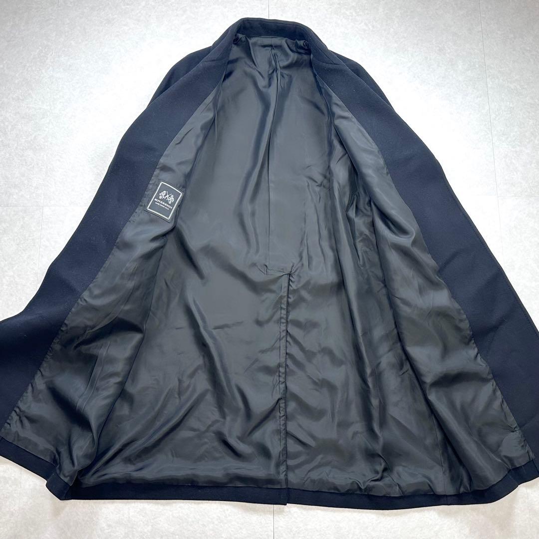 【試着程度】SOVEREIGN ソフトメルトンラップコート ブラック L