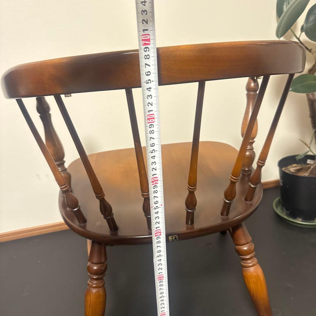 飛騨産業チェア　柄クッション付き