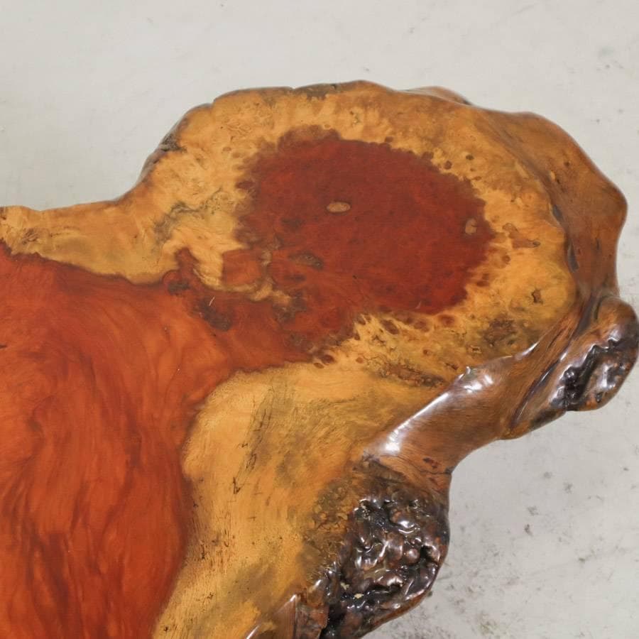 値下唐木 花梨無垢 瘤杢 葡萄杢 厚5.8cm 一枚板 座卓 130×93×35