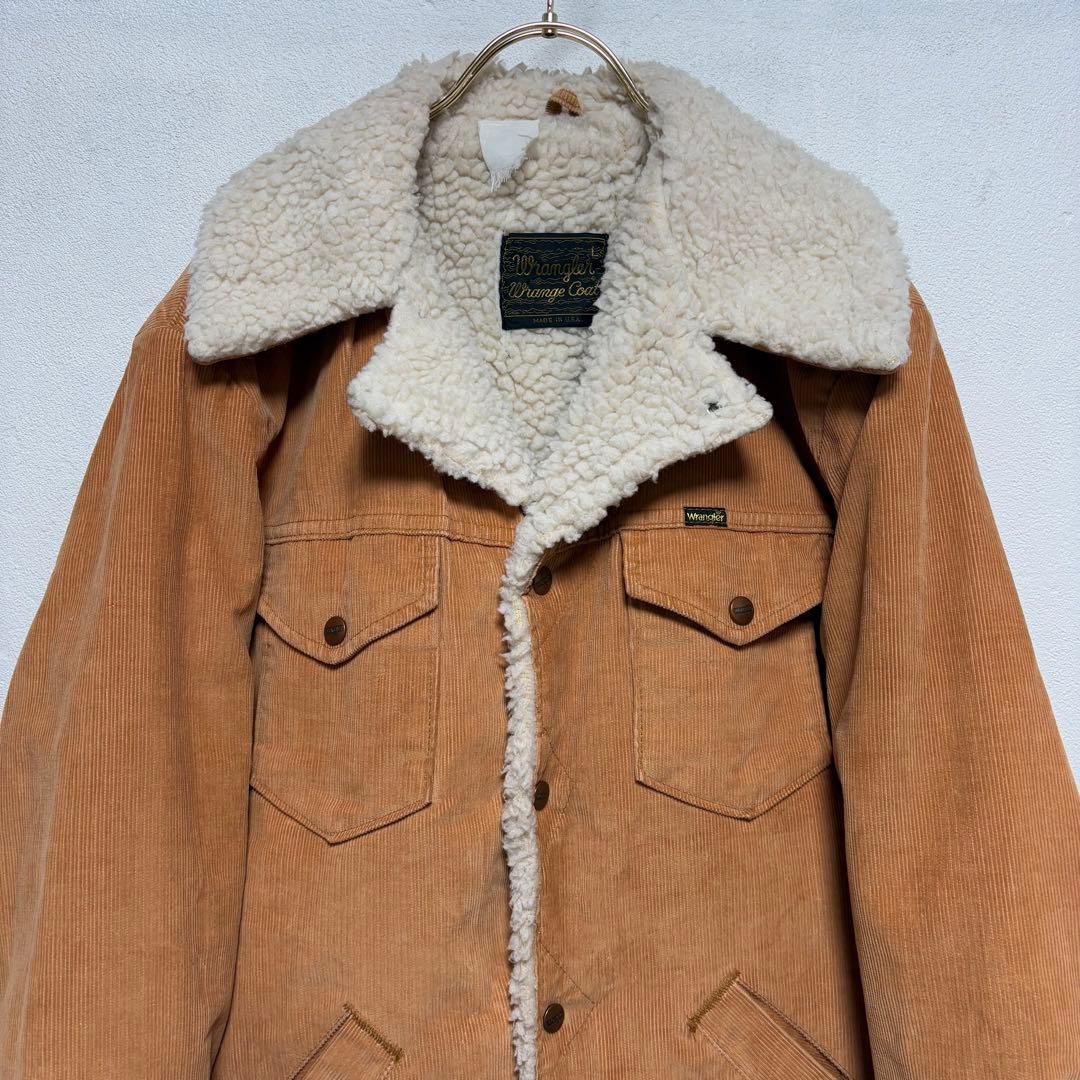 希少 美品 70s Wrangler USA ランチコート オレンジ L