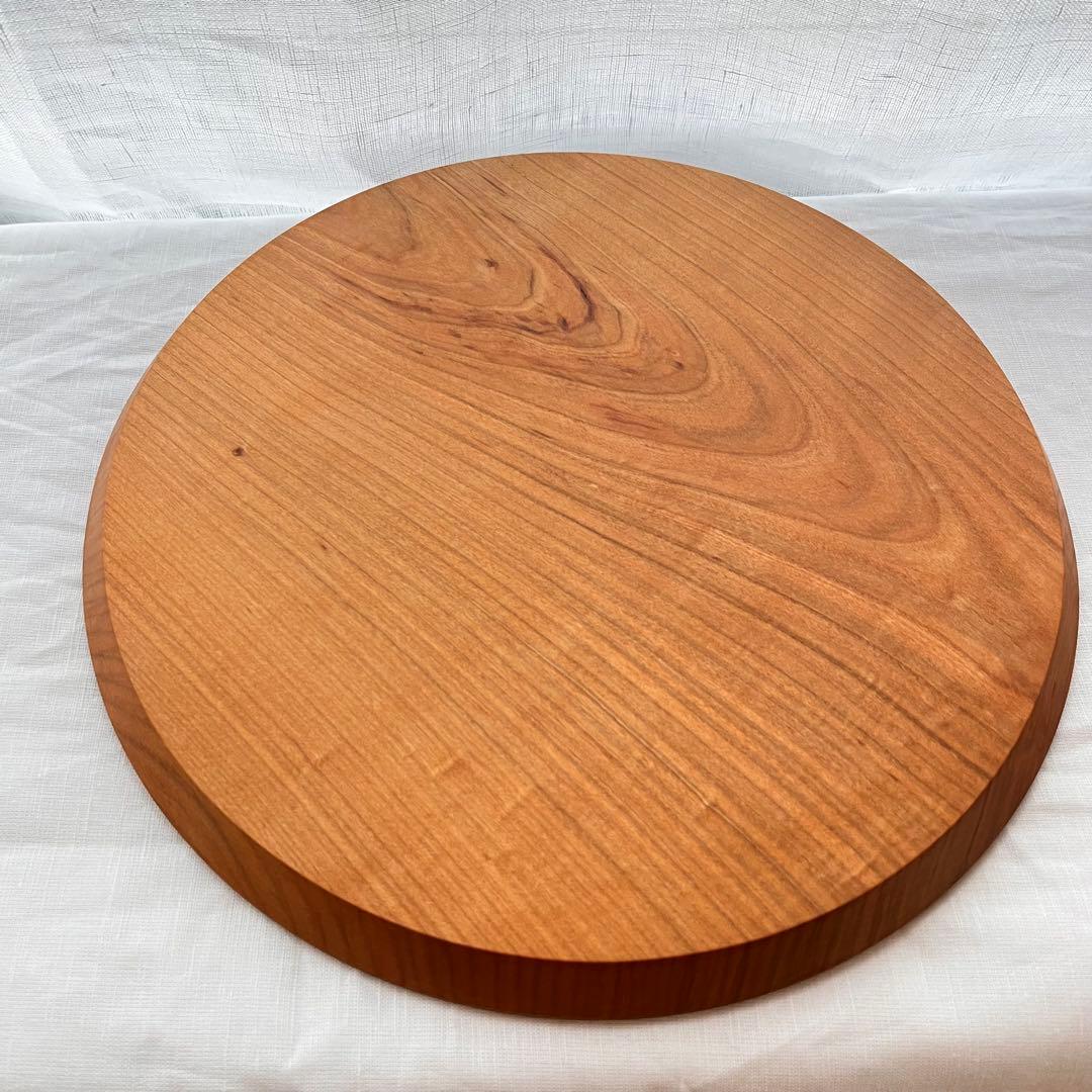 高塚和則　木工房玄　一人膳 丸盆 こだち彫り　28cm