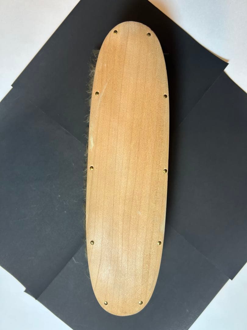 美品　ブラシの平野　洋服ブラシ　手植え水雷型　馬毛100%