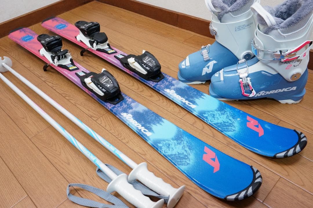メンテ済 110cm 靴20.5cm NORDICA スキーセット 美品