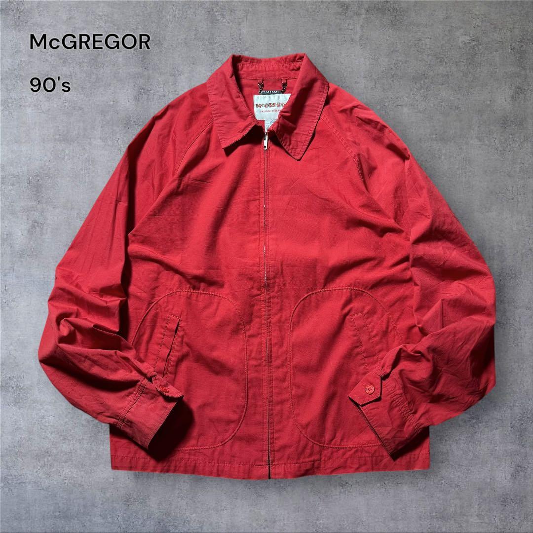 2051 古着90年代McGREGORハリントンジャケット短丈ソリッドビンテージ