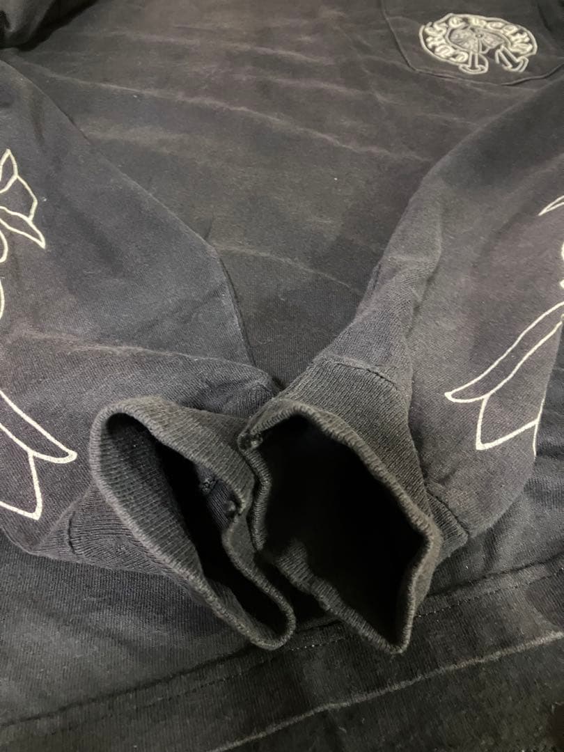 ヴィンテージ　クロムハーツ　ブラック　ロンT フローラル　ホースシュー　US M