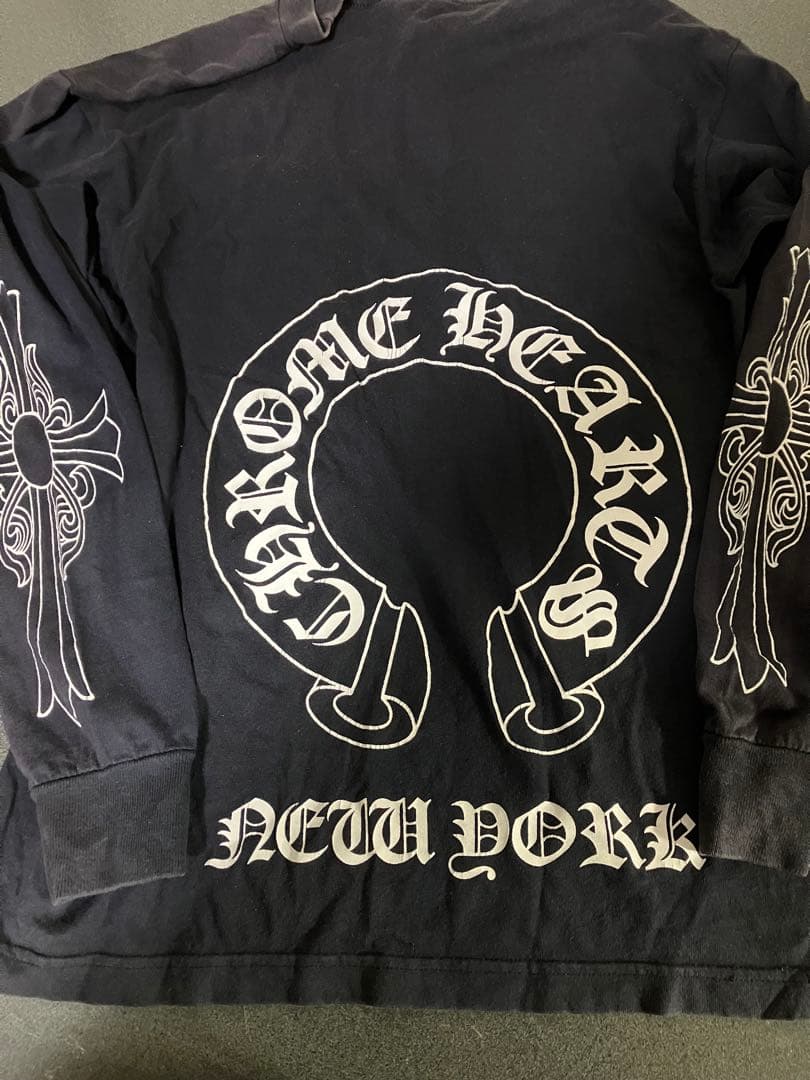 ヴィンテージ　クロムハーツ　ブラック　ロンT フローラル　ホースシュー　US M