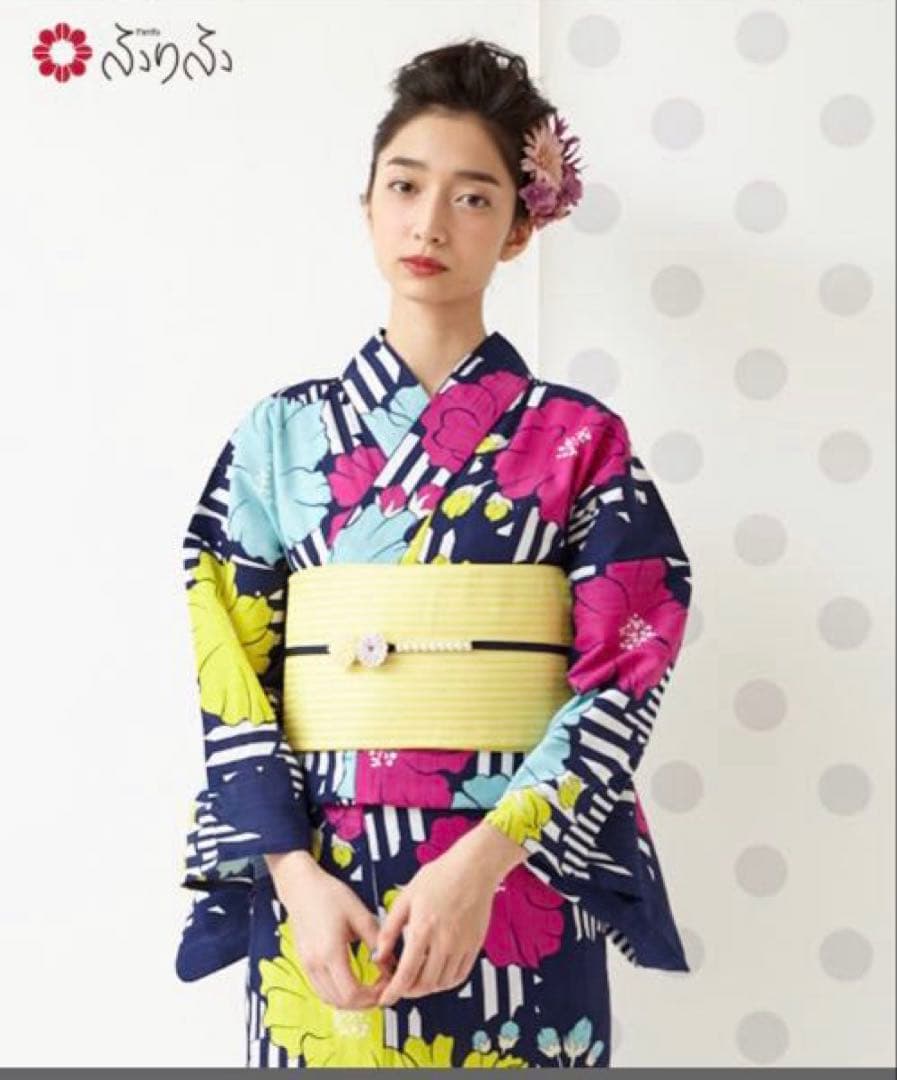 ふりふ　浴衣　美品　洗える着物　ポリエステル　完売品　検索)セオアルファ　セオα