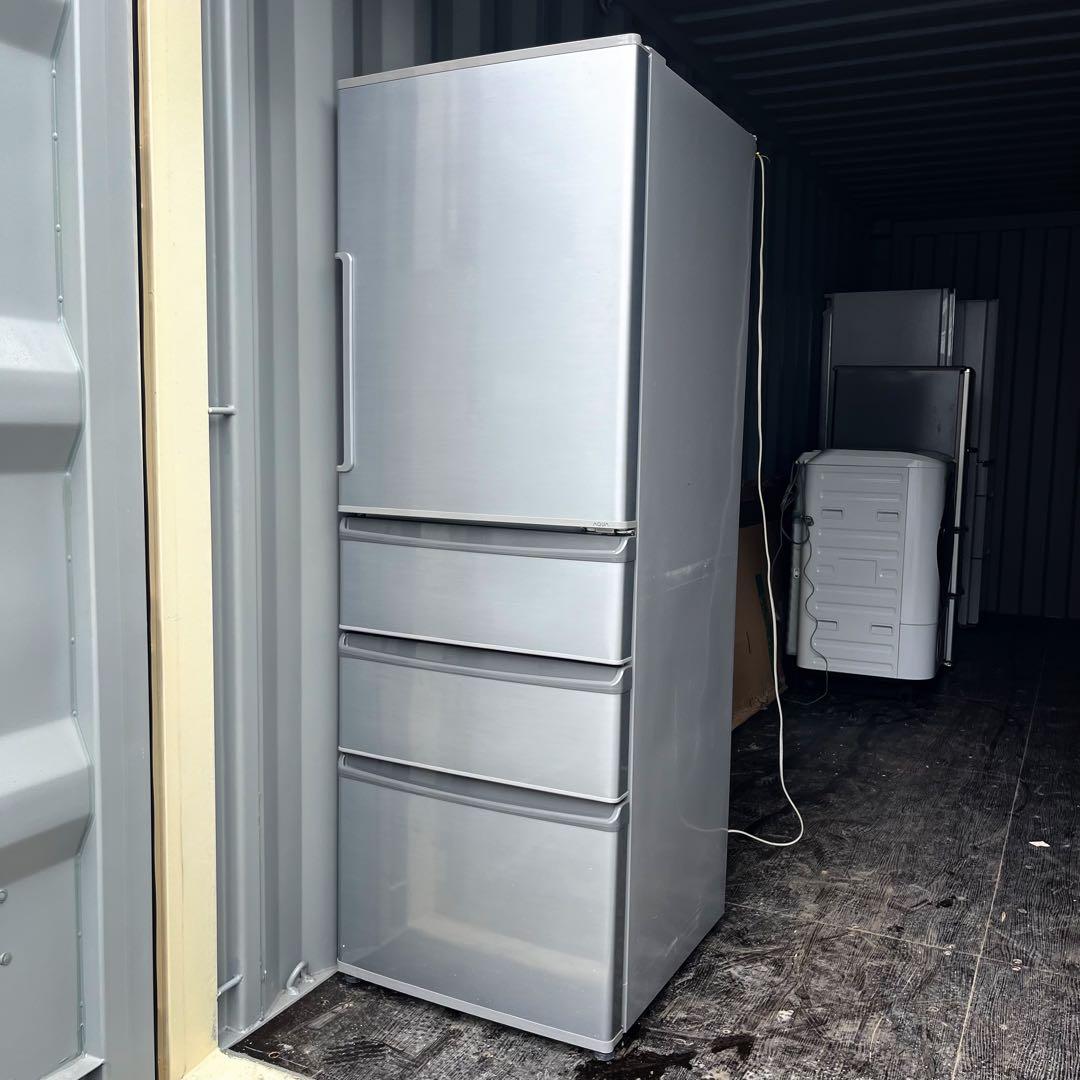 54取付無料！AQUAスタイリッシュミスティシルバー高性能4ドア冷蔵庫！洗濯機