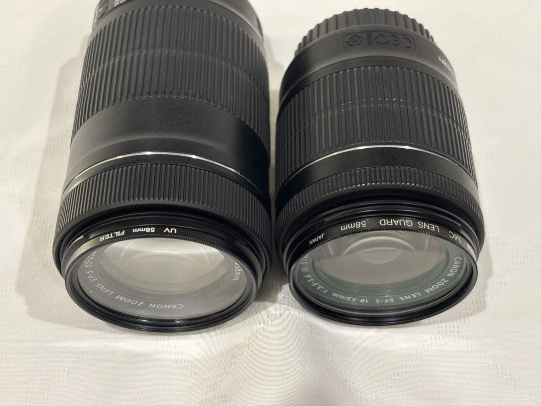 Canon EOS Kiss X8i 18-55 55-250 セット【中古】